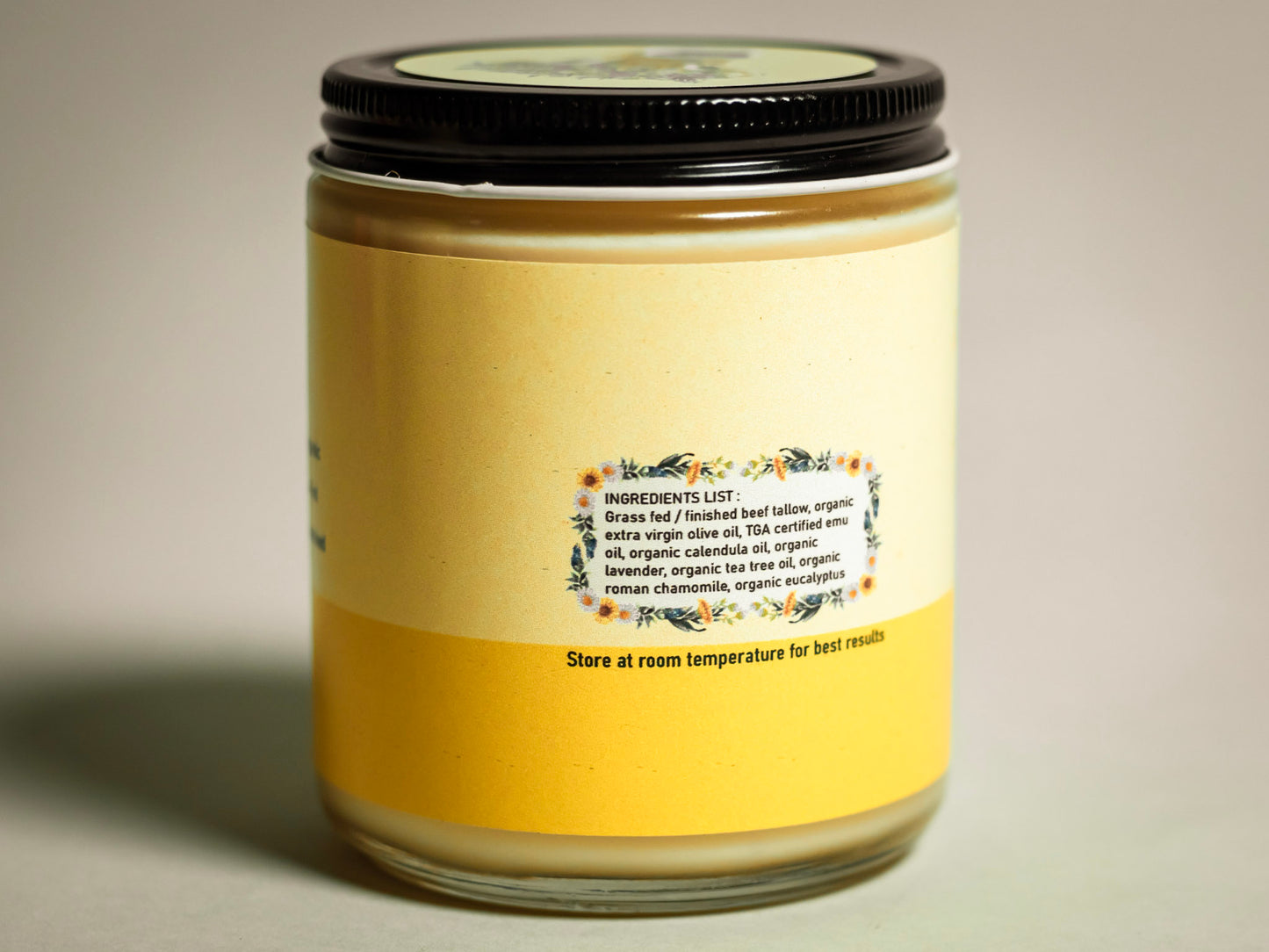 2oz Therapeutic Scented Tallow Balm - 100% Organic Grass Fed/Finished